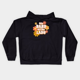 60S BABY Retro Lady Kids Hoodie